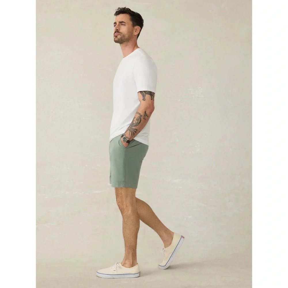 Faherty Men’s The All Day™ Short 2.0 7” Inseam in Trail Olive Size 31